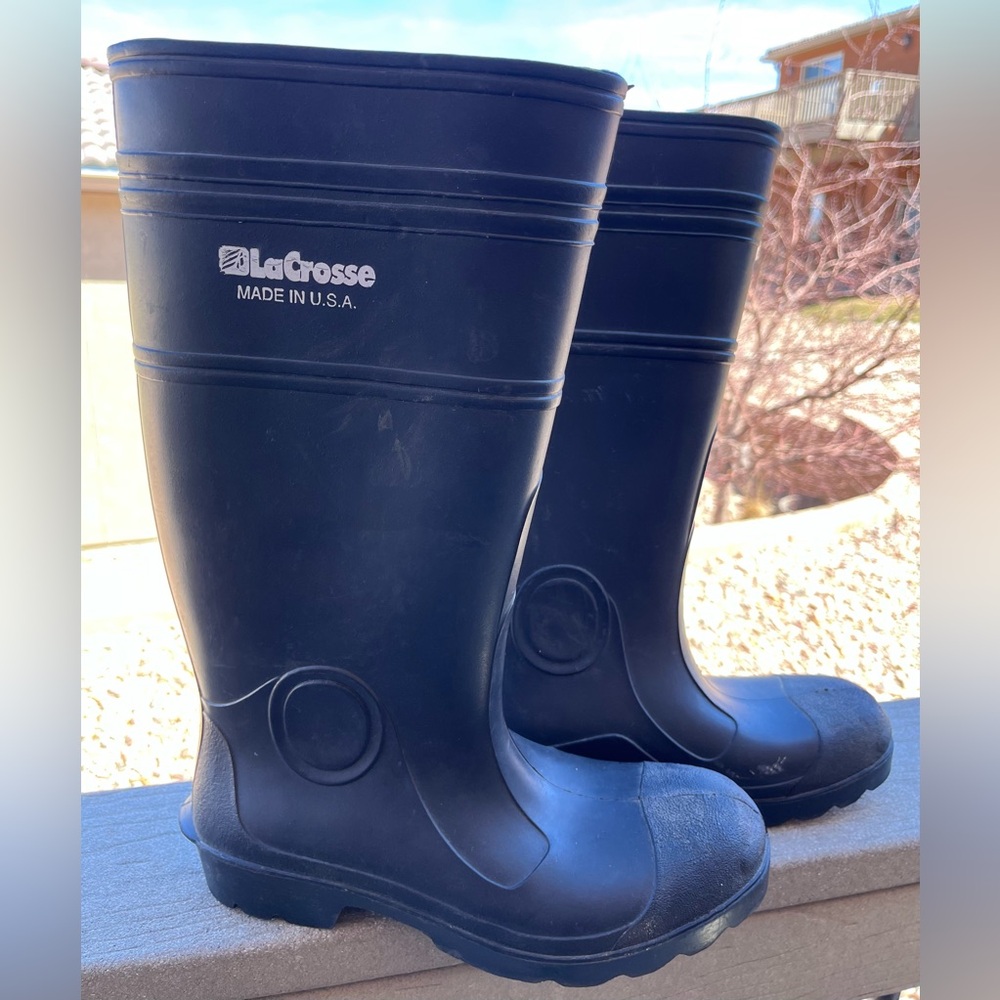 LaCrosse Men's Tall Waterproof Boots in Black Size 8